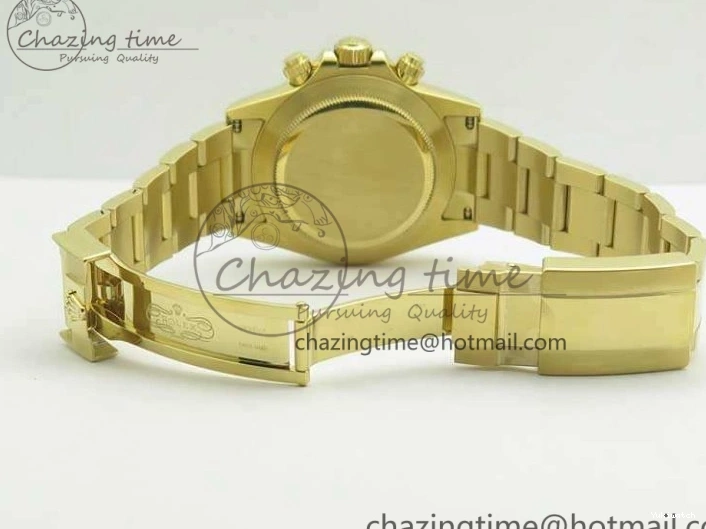 Plated YG 904L 1:1 116508 And SS Case Bracelet Green Clone Edition Dial Best Super A4130 ARF Daytona 0414